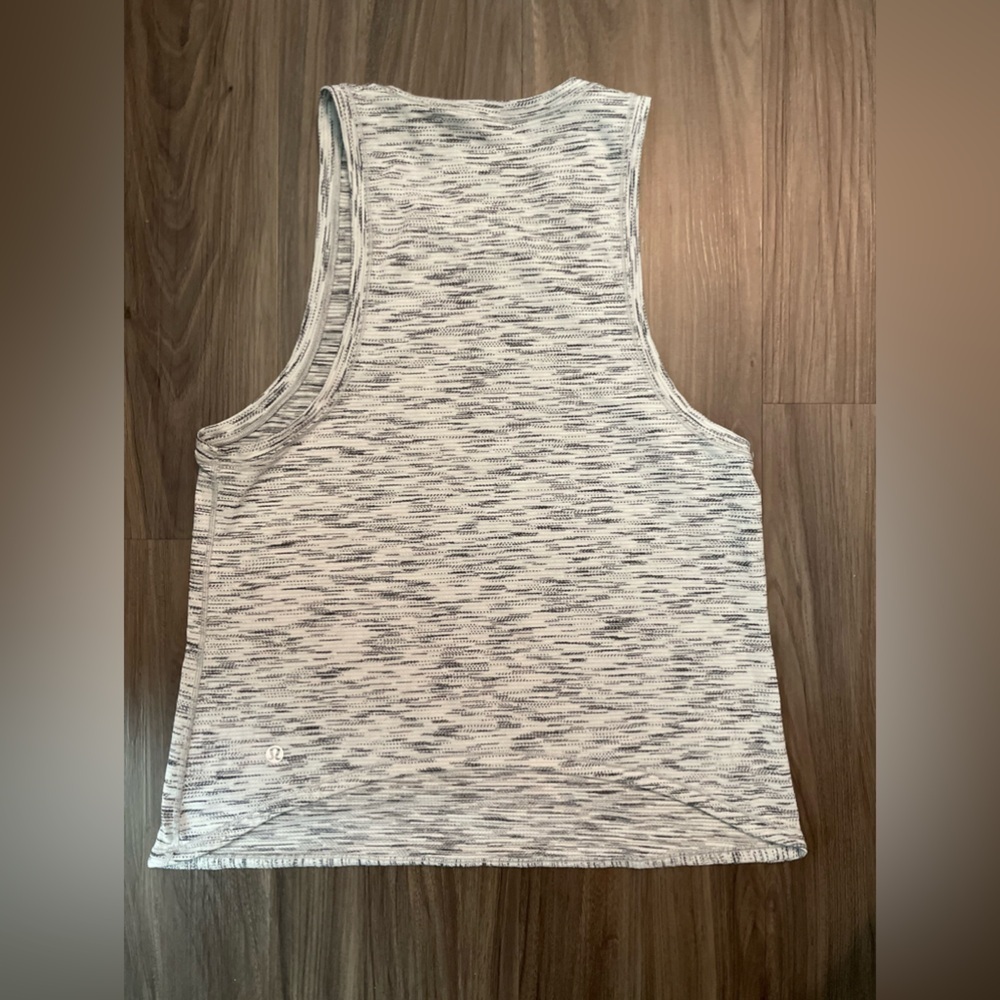 Lululemon Squad Goals Tank Tiger Space Dye Black White size 6 - Picture 3 of 9